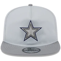 Casquette Snapback de golfeur New Era pour hommes des Dallas Cowboys 2024 NFL Training Camp, grise