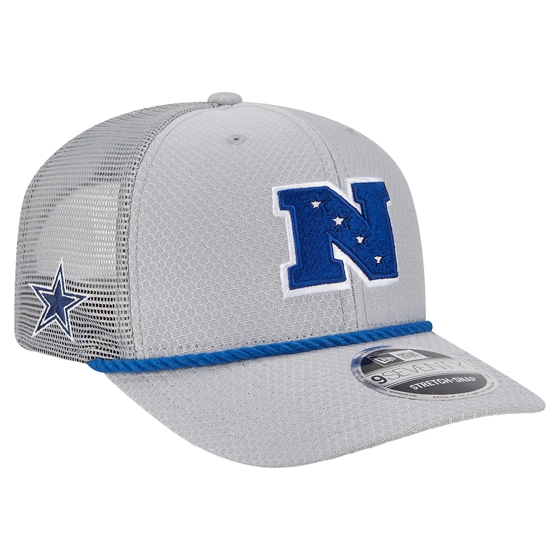 Casquette extensible à boutons-pression Dallas Cowboys 2025 Pro Bowl 9SEVENTY de New Era pour homme, gris
