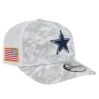 Casquette ajustable New Era grise Dallas Cowboys 2025 Salute to Service pour homme (référence 9SEVENTY)