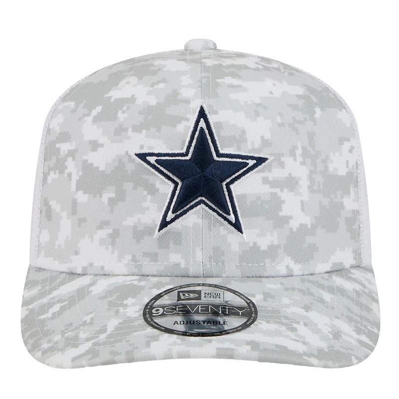 Men's New Era Gray Dallas Cowboys 2025 Salute to Service Fan Pack 9SEVENTY Adjustable Hat