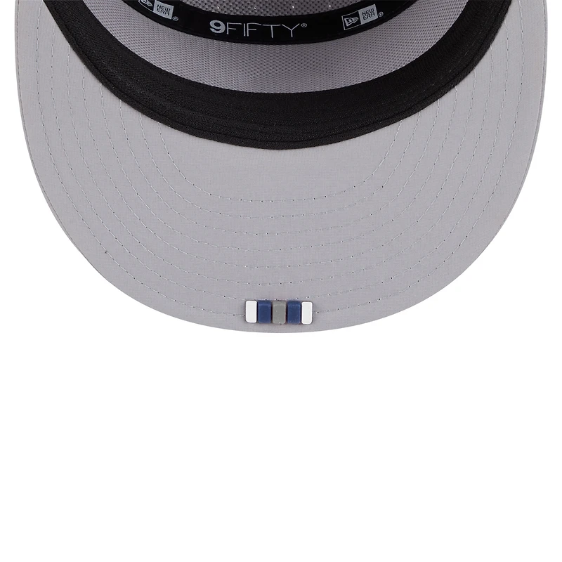 Casquette snapback 9FIFTY grise à panneau fendu des Cowboys de Dallas 2025 de New Era pour homme