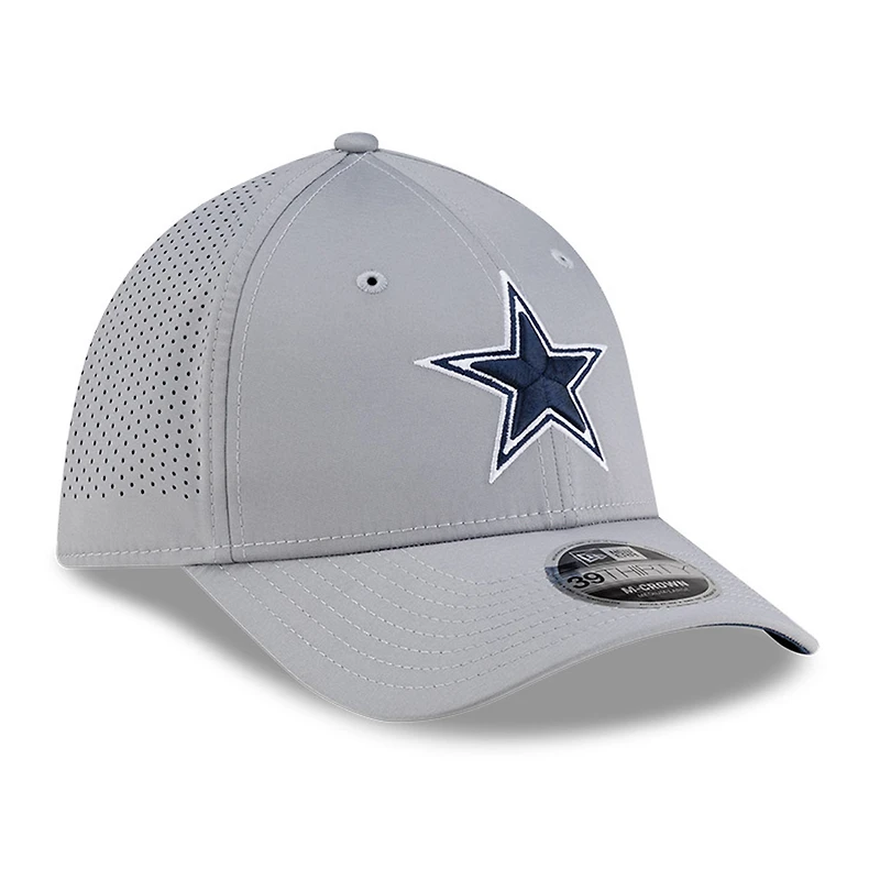 Casquette New Era grise Dallas Cowboys 39THIRTY M-Crown Flex Fit pour homme