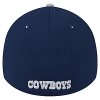 Men's New Era Gray Dallas Cowboys Active Visor Trim 39THIRTY Flex Hat
