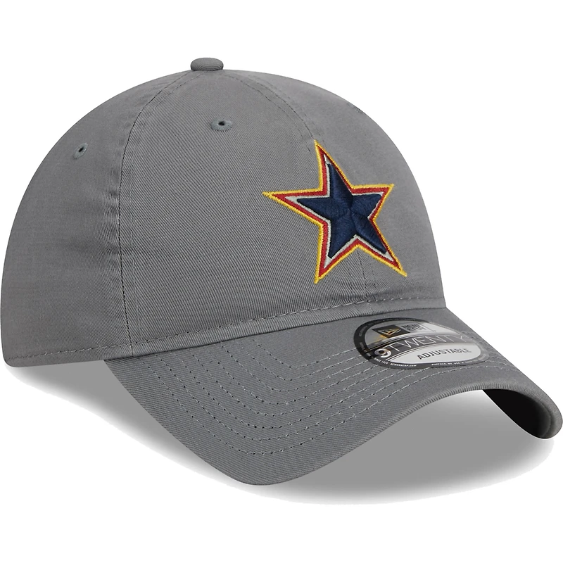 Casquette réglable 9TWENTY gris Dallas Cowboys New Era pour homme