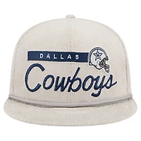 Men's New Era Gray Dallas Cowboys Cord Rope 9FIFTY Snapback Hat