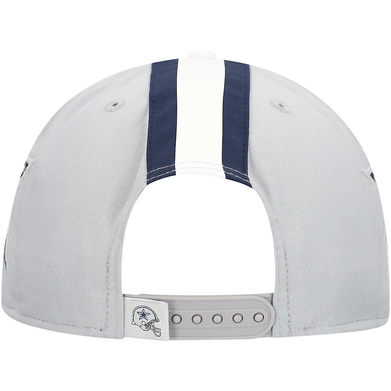 Men's New Era Gray Dallas Cowboys  Helmet 9FIFTY Snapback Hat