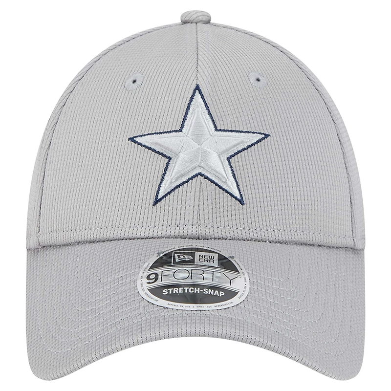Casquette ajustable Pivot 9FORTY Dallas Cowboys de New Era pour homme, gris