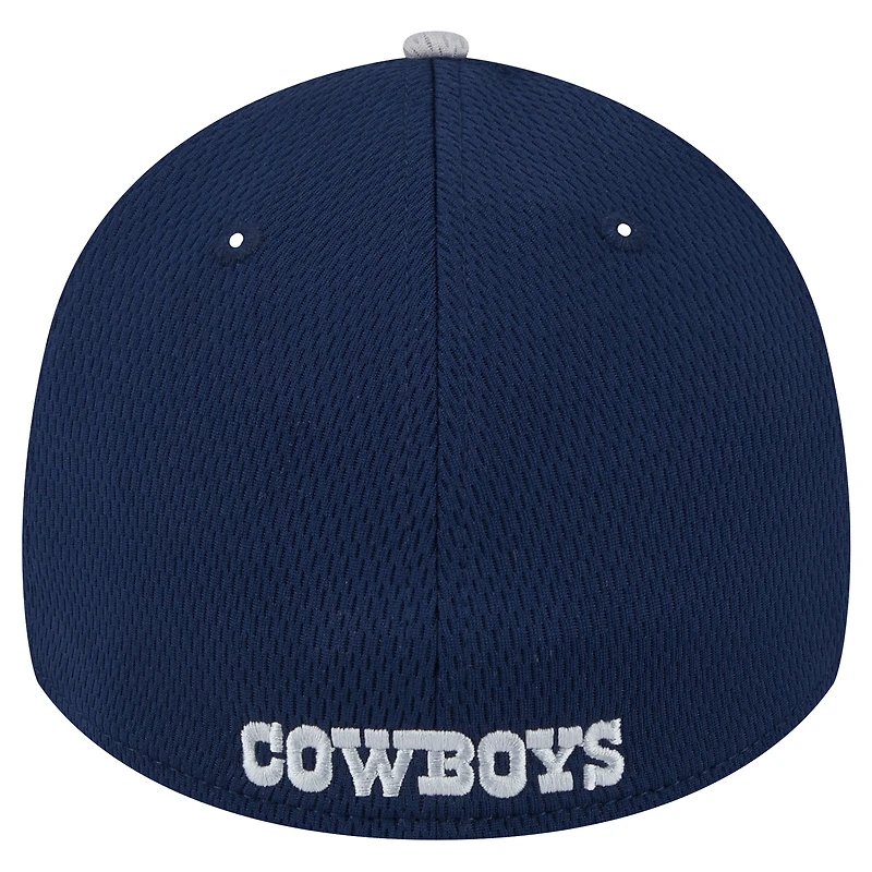Men's New Era Gray Dallas Cowboys Retro Joe Active Visor Trim 39THIRTY Flex Hat