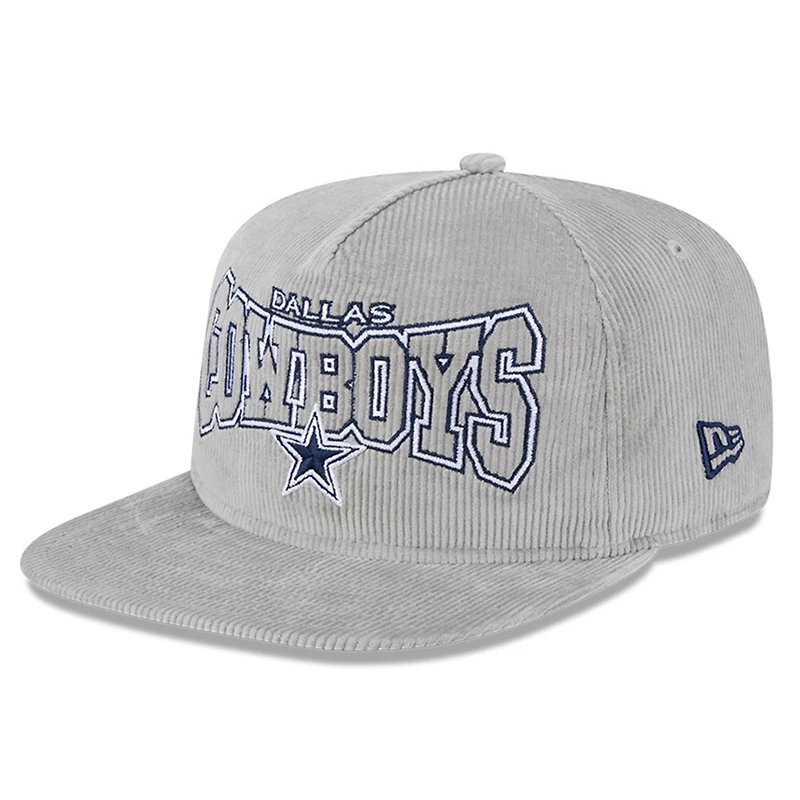 Casquette de golf à visière rabattable Dallas Cowboys grise New Era pour homme