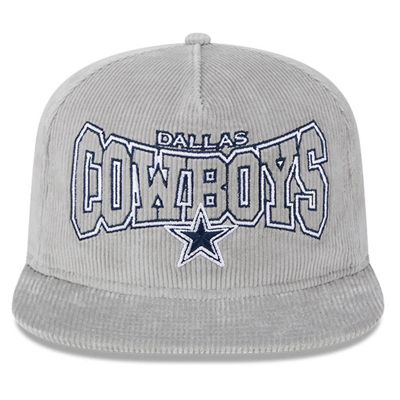 Casquette de golf à visière rabattable Dallas Cowboys grise New Era pour homme