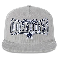 Casquette de golf à visière rabattable Dallas Cowboys grise New Era pour homme