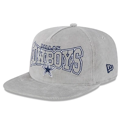 Casquette de golf à visière rabattable Dallas Cowboys grise New Era pour homme