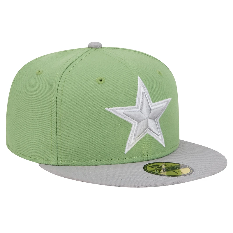 Men's New Era Green/Gray Dallas Cowboys Two-Tone Color Pack 59FIFTY Fitted Hat
