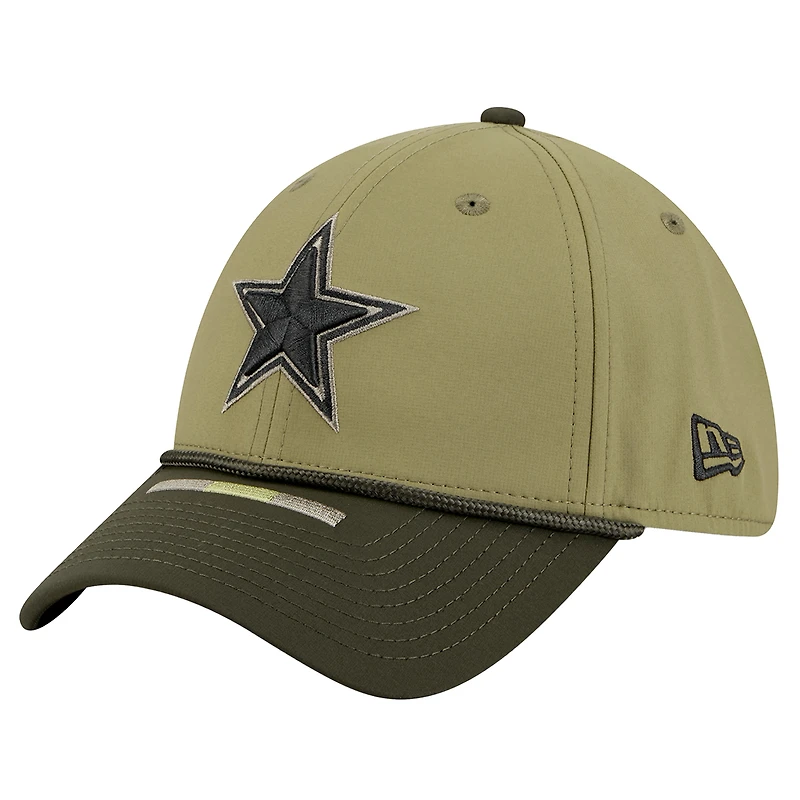 Men's New Era  Green Dallas Cowboys 2025 Salute to Service 39THIRTY Flex Hat