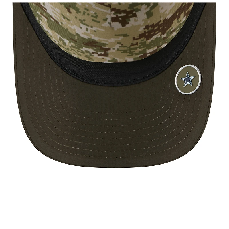 Men's New Era  Green Dallas Cowboys 2025 Salute to Service 9FORTY A-Frame M-Crown Adjustable Hat