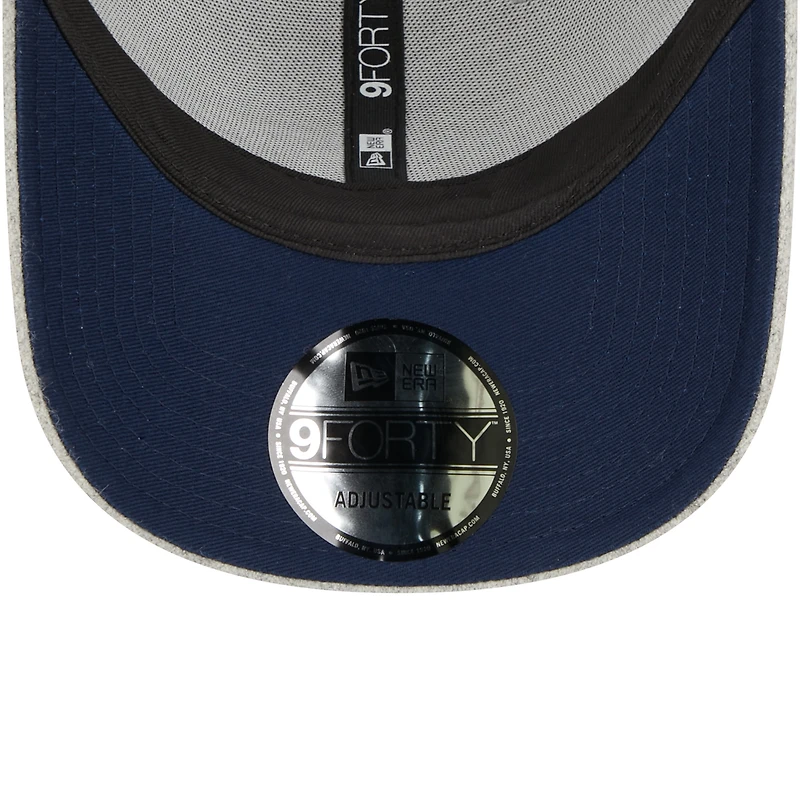 Casquette réglable New Era gris chiné/bleu marine Dallas Cowboys Pop Trucker 9FORTY pour hommes