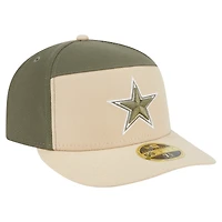 Men's New Era Light Beige/Olive Dallas Cowboys 2-Tone Color Pack Split Panel 59FIFTY Fitted Hat