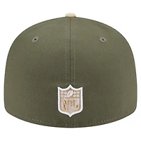 Men's New Era Light Beige/Olive Dallas Cowboys 2-Tone Color Pack Split Panel 59FIFTY Fitted Hat