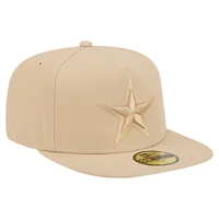 Men's New Era Light Beige Dallas Cowboys Color Pack A-Frame 59FIFTY Fitted Hat