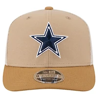 Men's New Era  Light Beige Dallas Cowboys Two-Tone Trucker 9SEVENTY Adjustable Hat