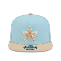 Men's New Era Light Blue/Brown Dallas Cowboys Two-Tone Color Pack A-Frame 9FIFTY Snapback Hat