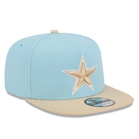 Men's New Era Light Blue/Brown Dallas Cowboys Two-Tone Color Pack A-Frame 9FIFTY Snapback Hat