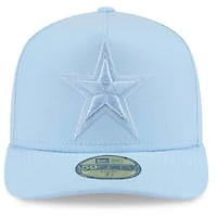 Men's New Era Light Blue Dallas Cowboys Color Pack A-Frame 59FIFTY Fitted Hat