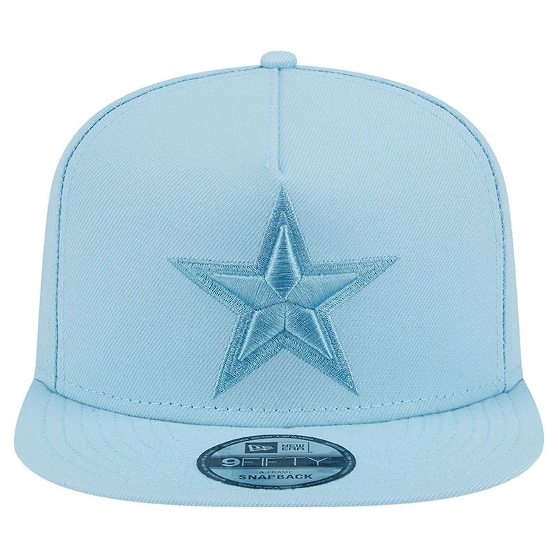 Casquette snapback A-Frame 9FIFTY bleu clair pour homme New Era Dallas Cowboys Color Pack