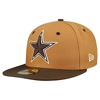 Men's New Era  Light Brown/Dark Brown Dallas Cowboys Two-Tone Walnut 59FIFTY Fitted Hat