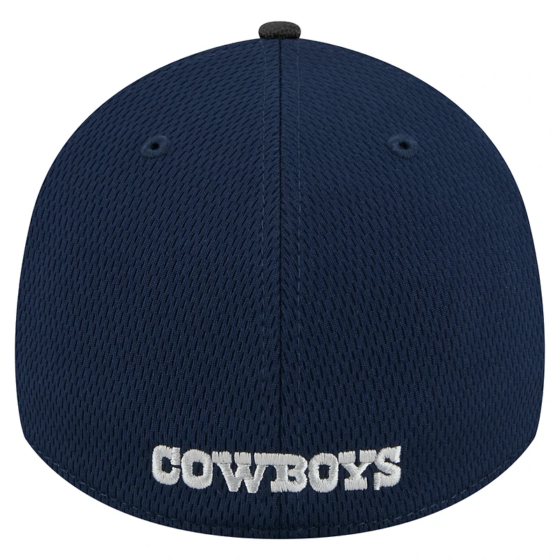 Casquette New Era 39THIRTY Flex bleu marine/noir pour homme des Cowboys de Dallas