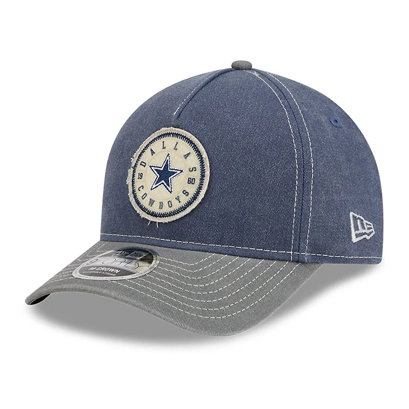 Casquette ajustable New Era 9FORTY en feutre bleu marine/gris Dallas Cowboys pour homme