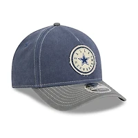 Men's New Era  Navy/Gray Dallas Cowboys 9FORTY Felt A-Frame Adjustable Hat