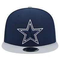 Casquette à visière snapback 9FIFTY Main des Cowboys de Dallas New Era bleu marine/gris pour homme