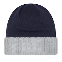 Bonnet en tricot à revers surdimensionné bleu marine/gris Dallas Cowboys New Era pour homme