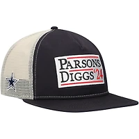 Casquette snapback de golfeur Dallas Cowboys Election Trucker bleu marine/naturel New Era pour homme