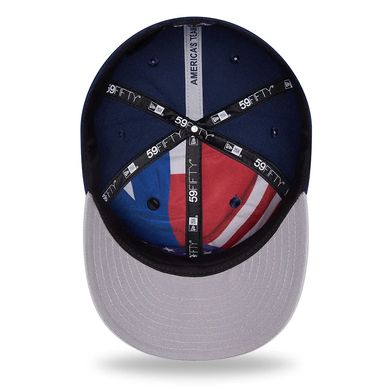 Men's New Era Navy/Silver Dallas Cowboys 2026 NFL Draft Pre-Curved 59FIFTY Fitted Hat