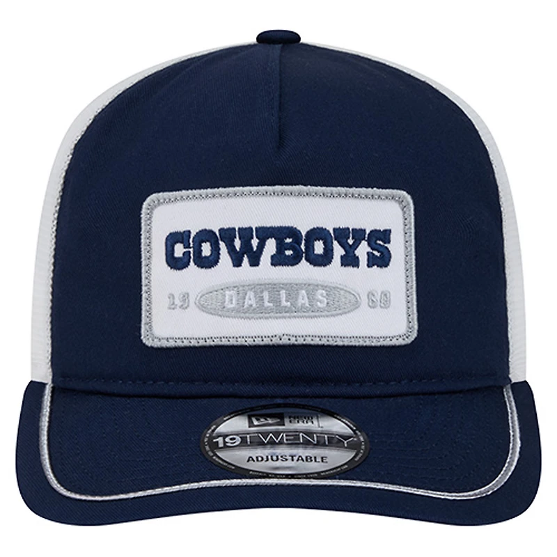 Men's New Era Navy/White Dallas Cowboys Patch 19TWENTY Adjustable Hat