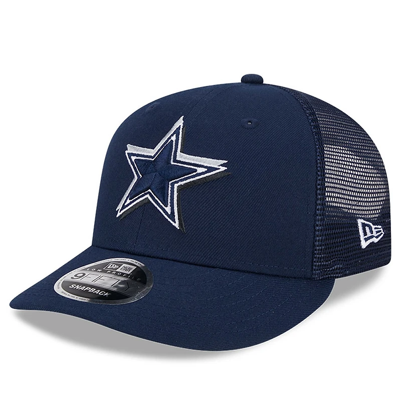 Men's New Era  Navy Dallas Cowboys 2024 NFL Draft Low Profile Trucker 9FIFTY Adjustable Hat
