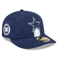 Casquette ajustée 59FIFTY New Era pour hommes des Dallas Cowboys 2024 Sideline Low Profile bleu marine