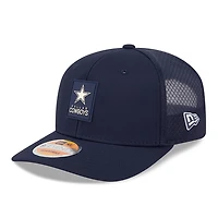 Casquette camionneur ajustable 9SEVENTY bleu marine des Cowboys de Dallas 2025 pour homme de New Era