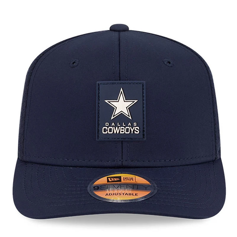 Men's New Era Navy Dallas Cowboys 2025 Sideline 9SEVENTY Adjustable Trucker Hat