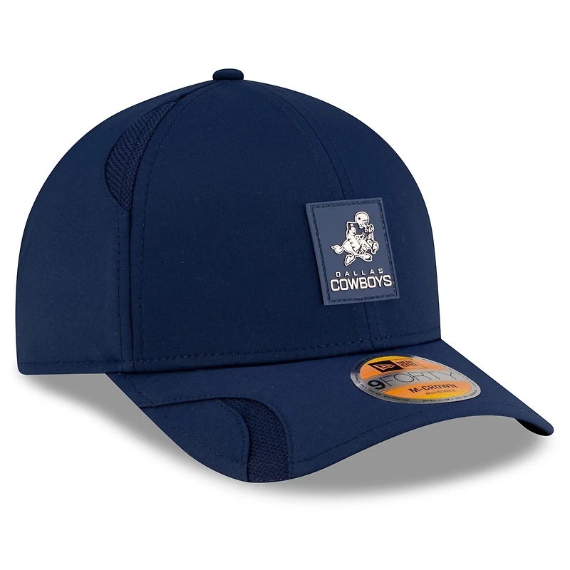Men's New Era Navy Dallas Cowboys 2025 Sideline Throwback M-Crown 9FORTY Adjustable Hat