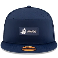 Men's New Era Navy Dallas Cowboys 2025 Sideline Throwback Split Panel 9FIFTY Snapback Hat