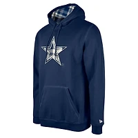 Sweat à capuche carreaux 3rd Down Dallas Cowboys bleu marine New Era pour homme