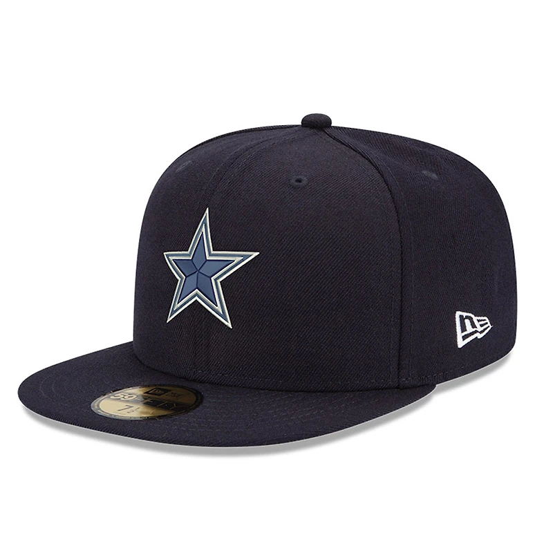 Casquette ajustée New Era 59FIFTY bleu marine Dallas Cowboys pour homme