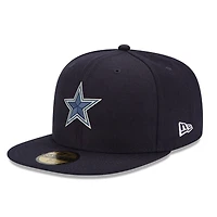 Casquette ajustée New Era 59FIFTY bleu marine Dallas Cowboys pour homme