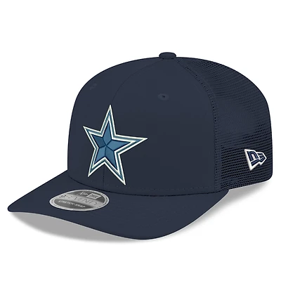 Casquette trucker ajustable New Era Dallas Cowboys 9SEVENTY bleu marine pour homme