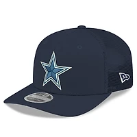 Casquette trucker ajustable New Era Dallas Cowboys 9SEVENTY bleu marine pour homme