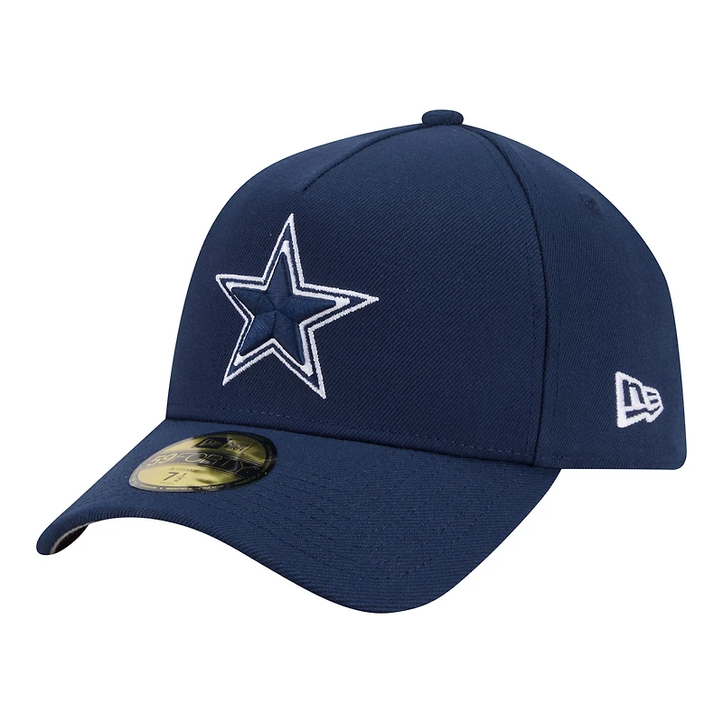 Men's New Era Navy Dallas Cowboys A-Frame 59FORTY Fitted Hat