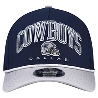 Men's New Era Navy Dallas Cowboys Arch 9FORTY A-Frame M-Crown Adjustable Hat